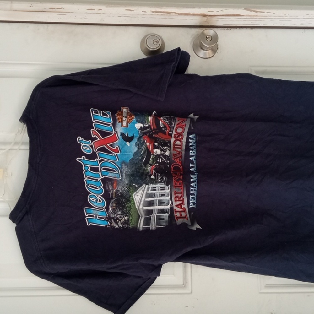 Men's 2XL authentic Harley-Davidson blue t-shirt Pelham Alabama